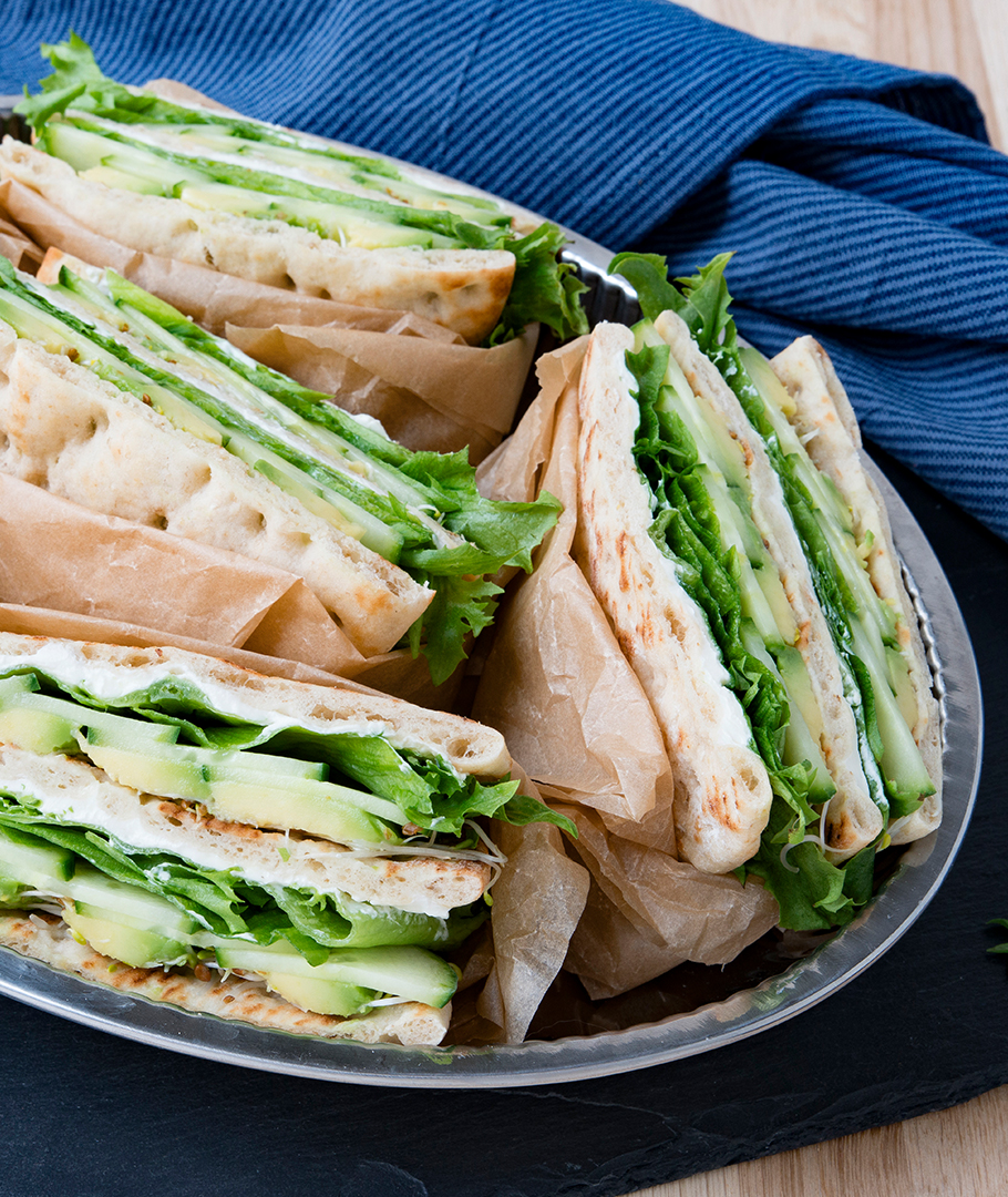 Beautiful green sandwiches